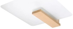 Lampa sufitowa w naturalnym kolorze ze szklanym kloszem 40x47.5 cm Parola – Nice Lamps