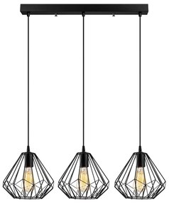 Czarna lampa wisząca z metalowym kloszem Diamond – Opviq lights