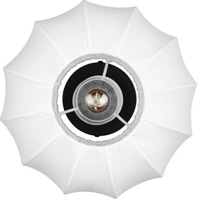 Biała metalowa lampa sufitowa z tekstylnym kloszem ø 25 cm Madleine – Reality