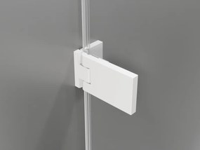Mexen Lunar-F drzwi prysznicowe składane lewe 60 cm, transparent, białe - 836-060-000-20-00-L