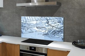 Szklany Panel Plan Miejskich Ulic