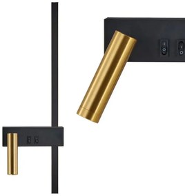 LAMPA ŚCIENNA KINKIET APP1439-2-W LEWY BLACK GOLD