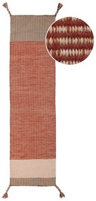 Pomarańczowy wełniany chodnik Flair Rugs Anu, 60x200 cm