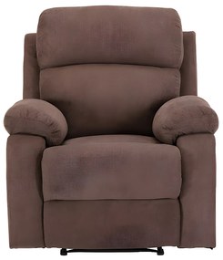 Fotel TOLZANO z tkaniny, z funkcją relax – kolor brązowy