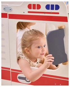 Viga duży drewniany ambulans zestaw karetka małych ratowników akcesoria 25 el.