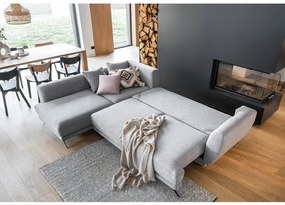 Rozkładana sofa narożna LARDE, turkusowa Wersja: Lewy róg