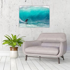 Obraz surfera na falach (70x50 cm)