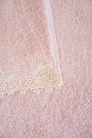 Ręcznik kąpielowy DESTAN 85x150 cm z koronką Fioletowy / Lila