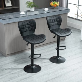 HOMCOM stołek barowy 47 cm x 56 cm x 89–109 cm