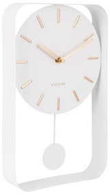 Karlsson KA5796WH Designerski zegar ścienny  z wahadłem, 33 cm