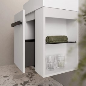 Gäste-WC Badmöbel-Set COMPACT 45 cm mit Waschbecken