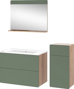 Zestaw mebli łazienkowych goldkraft dąb/zielony 80x46x59.3 izan