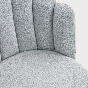 Krzesło LUXE w tkaninie Bouclé szare HOMLA