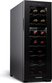Klarstein Shiraz 29.5cm 18 Butelek Winiarka Dwustrefowa Czarny