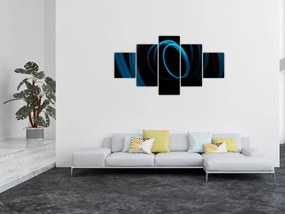 Obraz niebieskiej linii (125x70 cm)