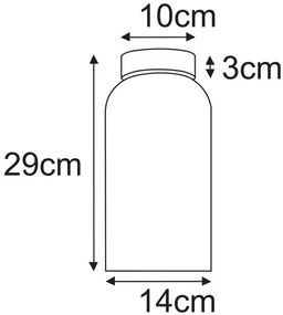 Ryflowana lampa sufitowa grafitowa A4-E47