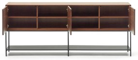 Niska komoda w dekorze orzecha 195x80 cm Vedrana – Kave Home