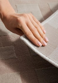 Dywan nowoczesny Perles Geometria beżowa 80 cm x 240 cm