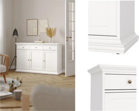 Komoda pokojowa Paris 3+3, kolor biały mat