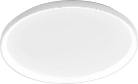 Krizia - ściemnialna lampa sufitowa LED 80W - 6100lm, barwa światła naturalnego 4000K, dyfuzor opalowy, aluminium satynowe białe, średnica 70 cm, IP20