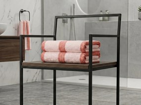 Ręcznik kąpielowy szybkoschnący VELMORA 70x140 cm różowy, 100% mikrofibra