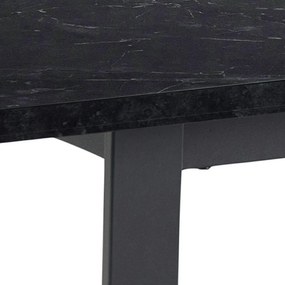 Nierozkładany stół do jadalni z blatem w optyce marmuru Amble 160x90