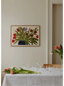 Plakat 70x50 cm Tulips in a Blue Vase – The Poster Club