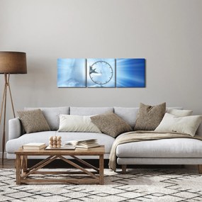 Obraz - Boska gołębica (z zegarem) (90x30 cm)