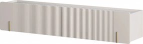 Szafka RTV Malmi 200 cm wisząca - kaszmir / crema bianca / złoty