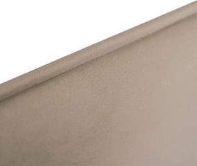 Łóżko Tapicerowane 160x200 cm ze Stelażem Dwuosobowe NICEA Welurowe Beżowe