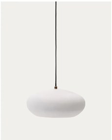 Biała lampa wisząca z metalowym kloszem ø 40 cm Inda – Kave Home