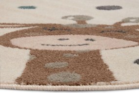 Dywan dziecięcy Safari Adventures – Zwierzęta Koło 100 cm x 100 cm Atest Oeko Tex