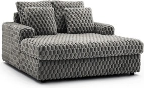 Fotel Wypoczynkowy Sofa KOBEL Szary Pluszowy Nowoczesny