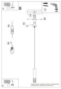 Lampa wisząca LAMI 1 biała SOLLUX  LIGHTING