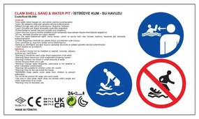 Woopie piaskownica basen muszelka czerwona 3w1 suchy basen 1 szt.