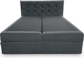 Łóżko tapicerowane boxspring DIRELIS VIBE 180x200 cm ciemnoszare Materac: Materac sprężynowy Bonell