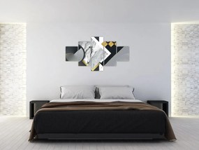 Obraz - Teksturowany kolaż (125x70 cm)