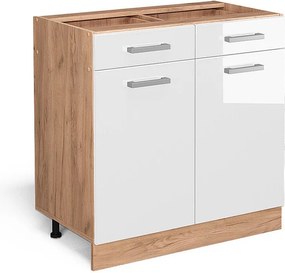 Szafka dolna do kuchni biały wysoki połysk 80x46x81.6 r-line