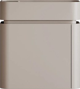 Wisząca szafka pod umywalkę z żywicy - Beżowy mat - 45 x 25 x 48 cm - JONSA