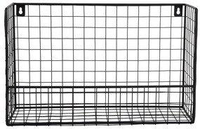 Czarna stalowa półka 40 cm Reja – PT LIVING
