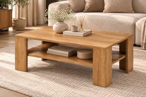 Ława stolik kawowy Seel dąb riviera 103 cm nowoczesny minimalistyczny do salonu z półką ABS