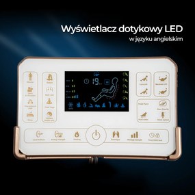 Fotel Masujący ZX ULTRA PRO MAX Wypoczynkowy Relaksacyjny Granatowy Ekoskóra Nowoczesny