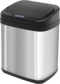 HOMCOM Kosz z czujnikiem 20 L stal nierdzewna Automatyczny kosz na śmieci z czujnikiem ruchu, wkład wewnętrzny 33 x 25 x 42,5 cm Srebrny+Czarny | Aosom PL