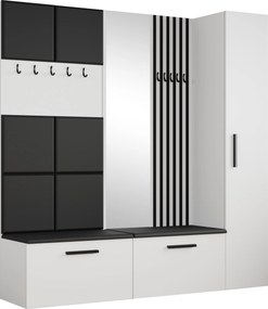 Masseno Garderoba MODULO 201,2/204/40 cm do Przedpokoju Nowoczesna Biała