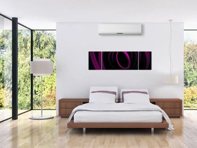 Obraz - fioletowe kresek (170x50 cm)