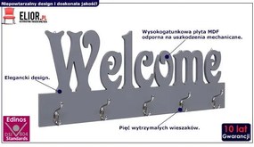 Szary wieszak ścienny na ubrania B1-M51