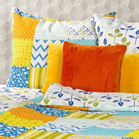 4Home Pościel z kory Patchwork blue, 140 x 200 cm, 70 x 90 cm, 140 x 200 cm, 70 x 90 cm