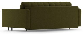 Zielona rozkładana sofa ze schowkiem z materiału bouclé 222 cm Bali – Cosmopolitan Design