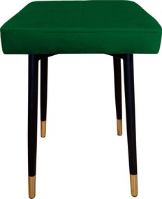 Taboret MAX tkanina Welur stelaż metalowy STOŁEK LOFT : Kolor nogi - Czano-złota stożek, Kolor tkaniny - VELVET - MG25, Typ tkaniny - Velvet