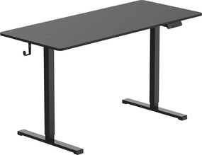 Czarne elektryczne biurko ergonomiczne do pracy na stojąco N3-D86